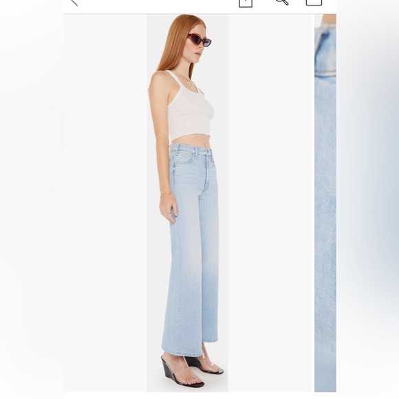 MOTHER Hustler Roller Flood Wide Leg Jeans - Picture 6 of 8